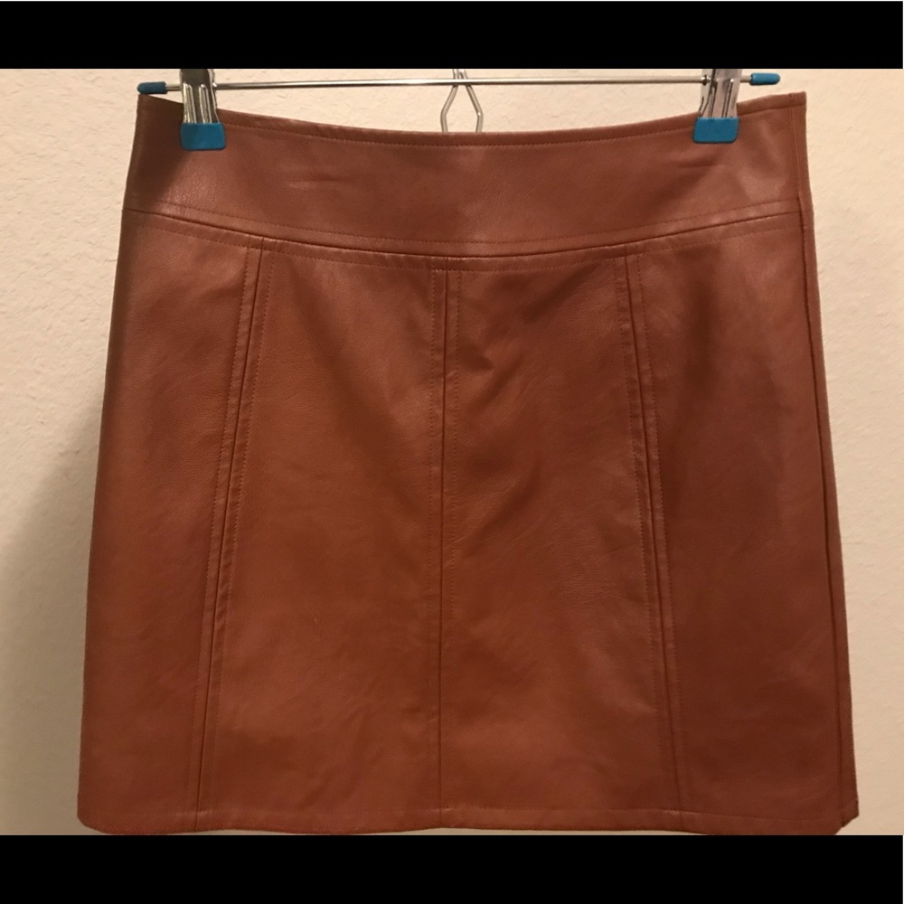 BOUTIQUE brown leather skirt